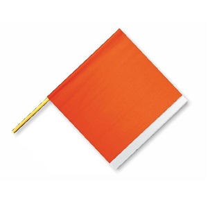 Orange Vinyl Flag w/Reflective Stripe (Box of 25)